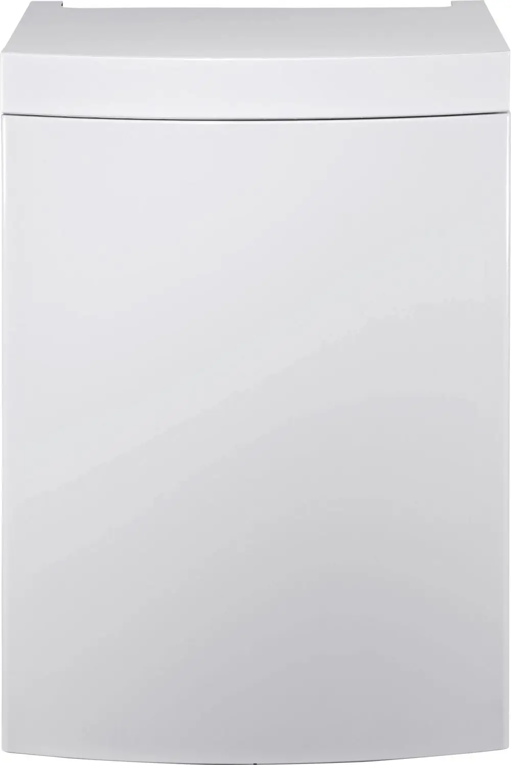 Weißer, eckiger Warmwasserspeicher mit glatter Oberfläche. Bosch-Logo nicht sichtbar. Der Behälter wirkt stabil und funktional.